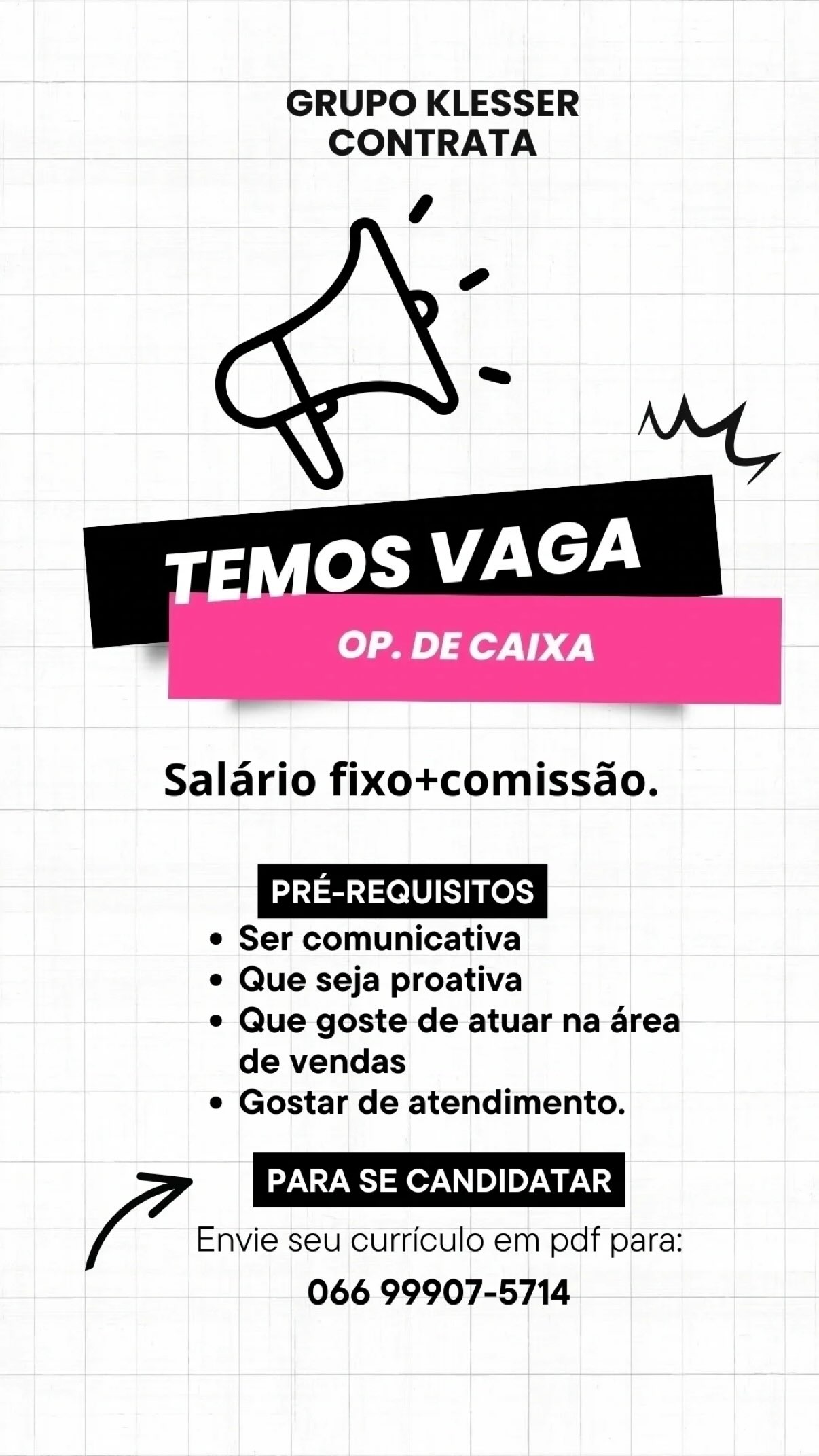 Operador de Caixa