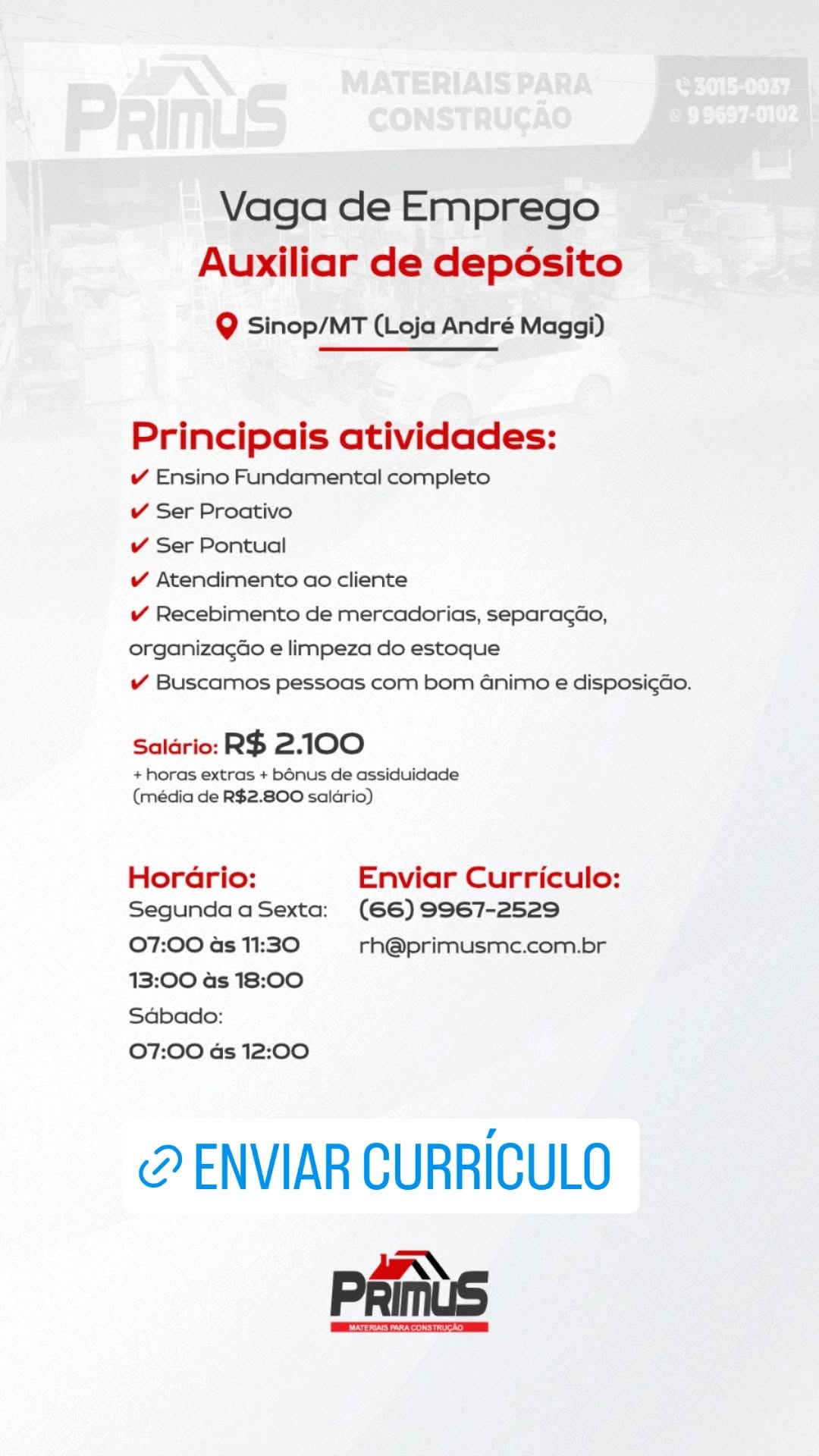 Auxiliar de depósito