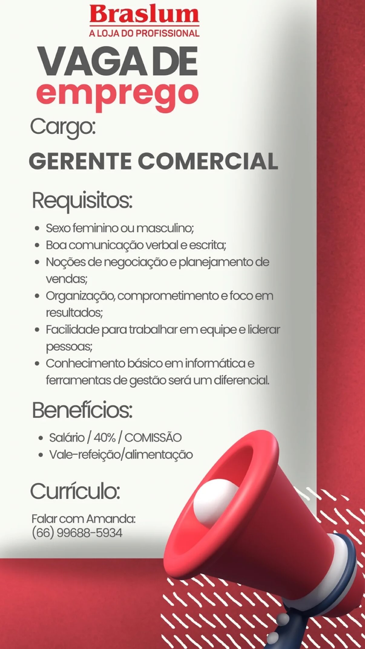 Gerente Comercial