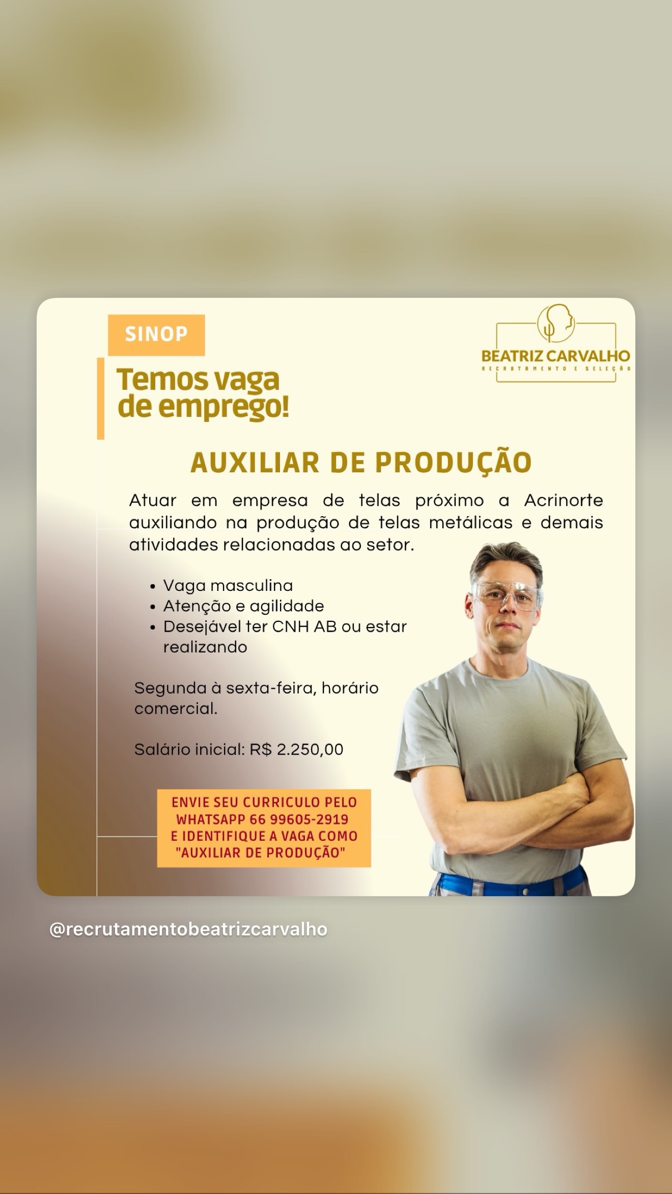 Auxiliar de Produção