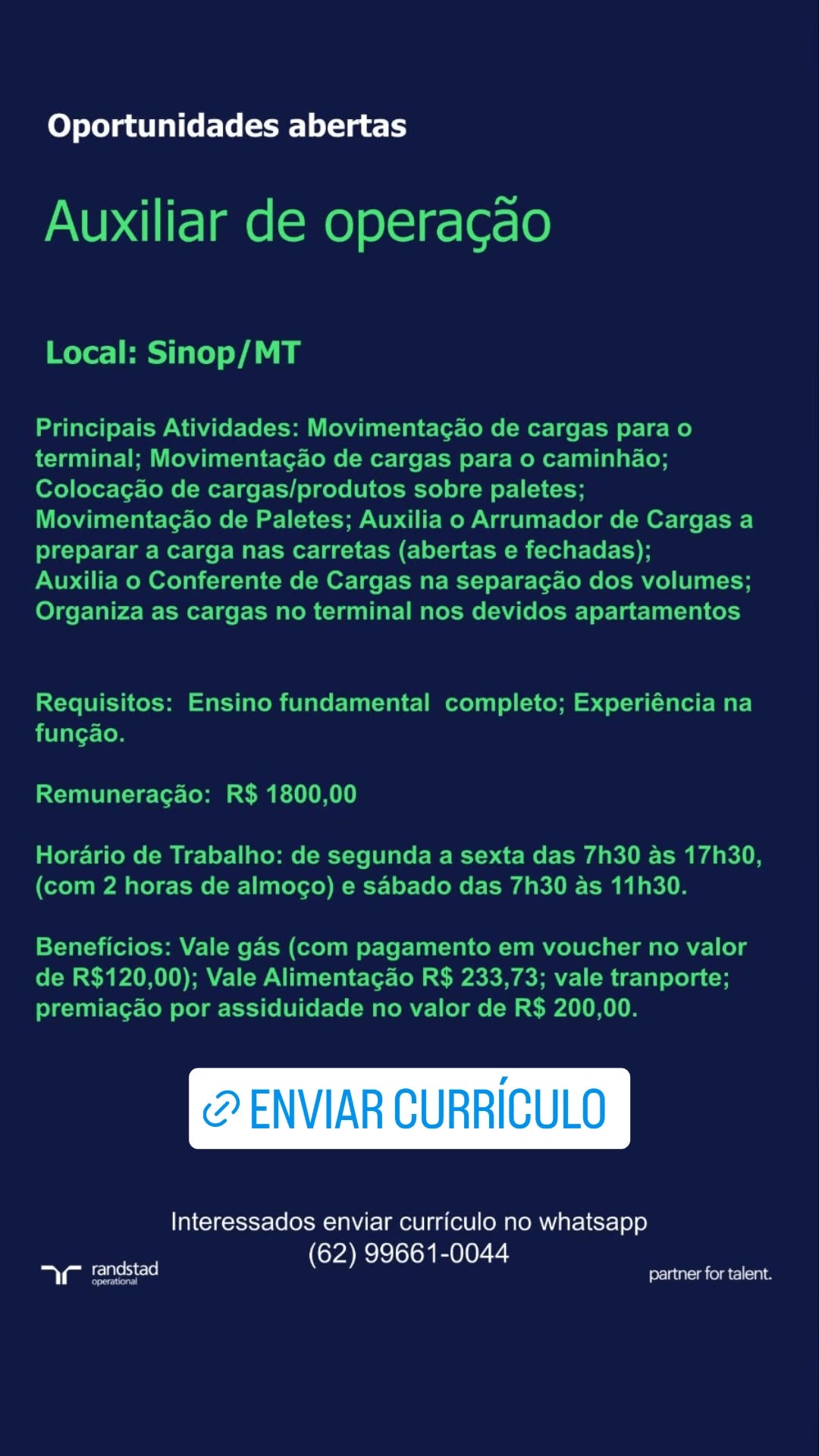 Auxiliar de operação