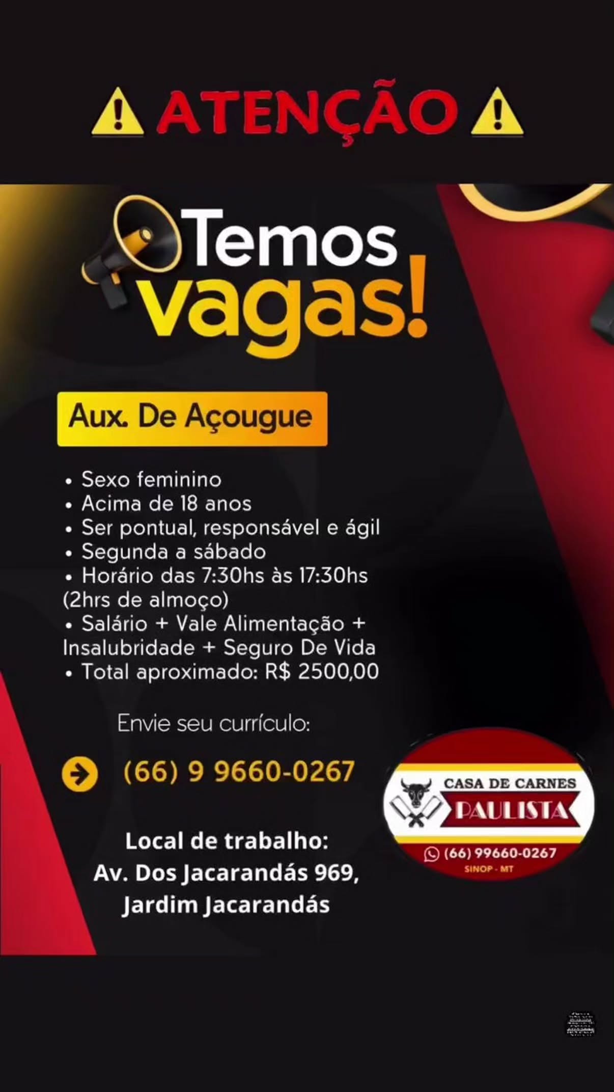 Auxiliar de açougue
