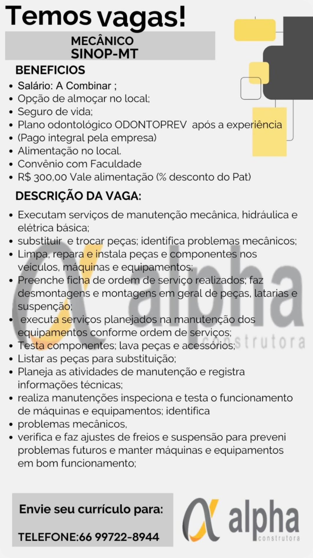 Vaga em Sinop