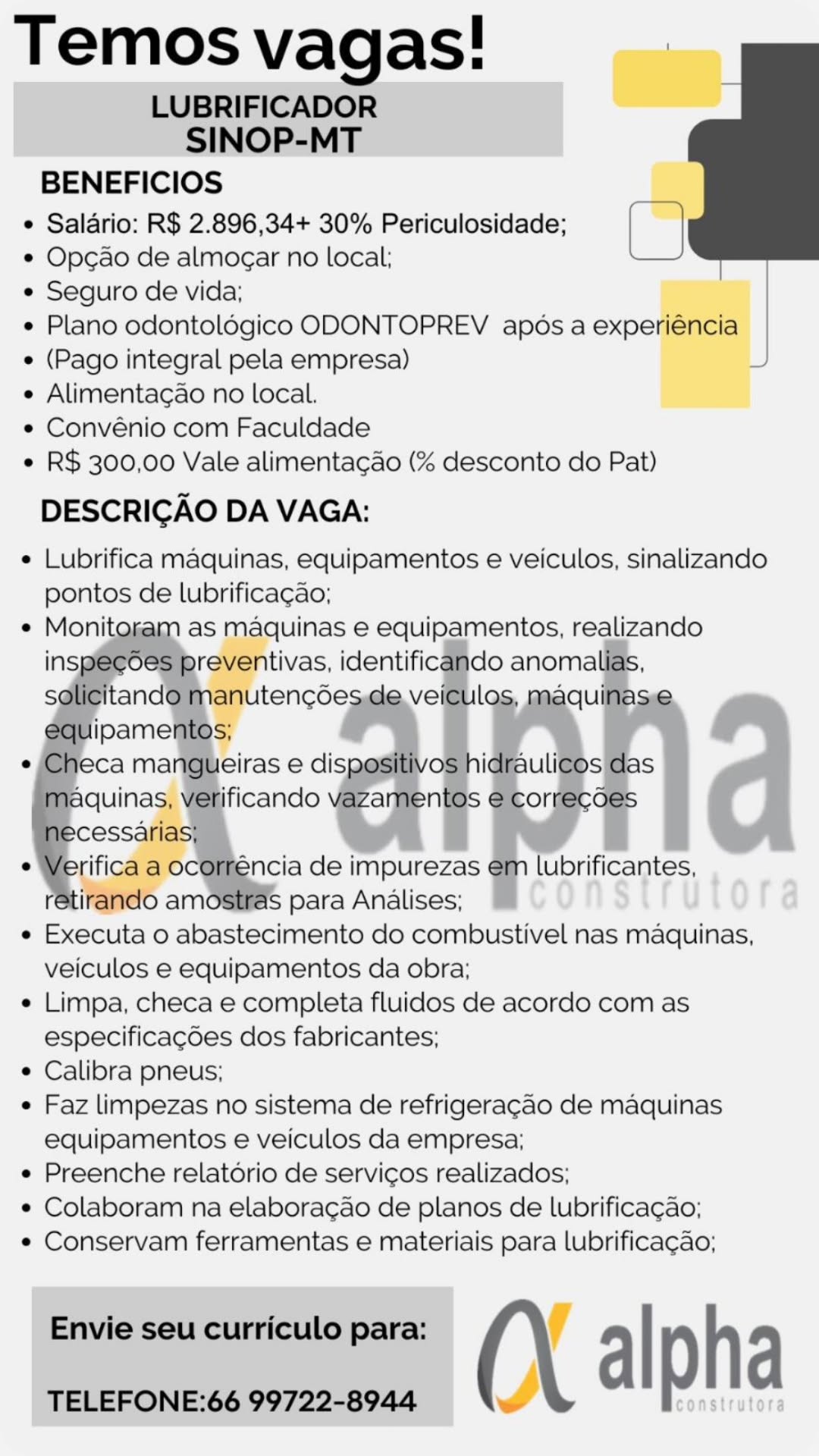 Vaga em Sinop