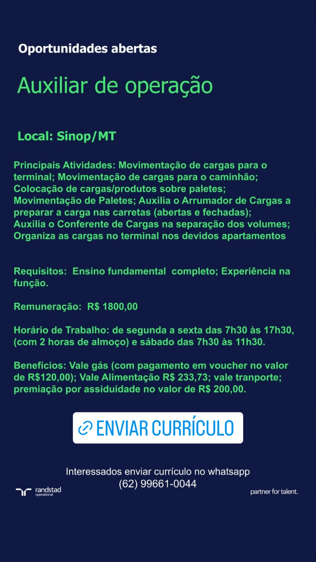 Vaga em Sinop
