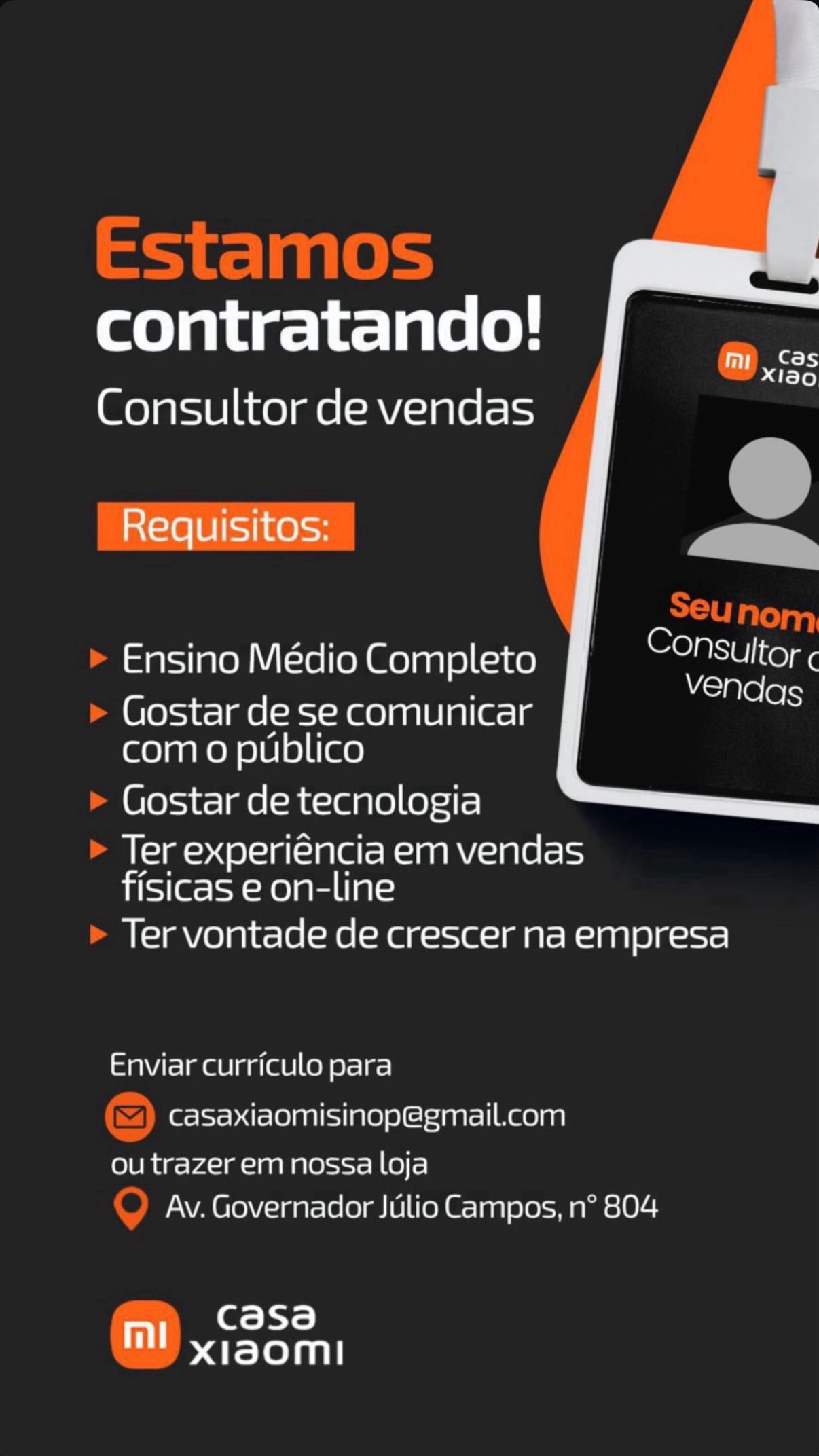 Consultor de Vendas