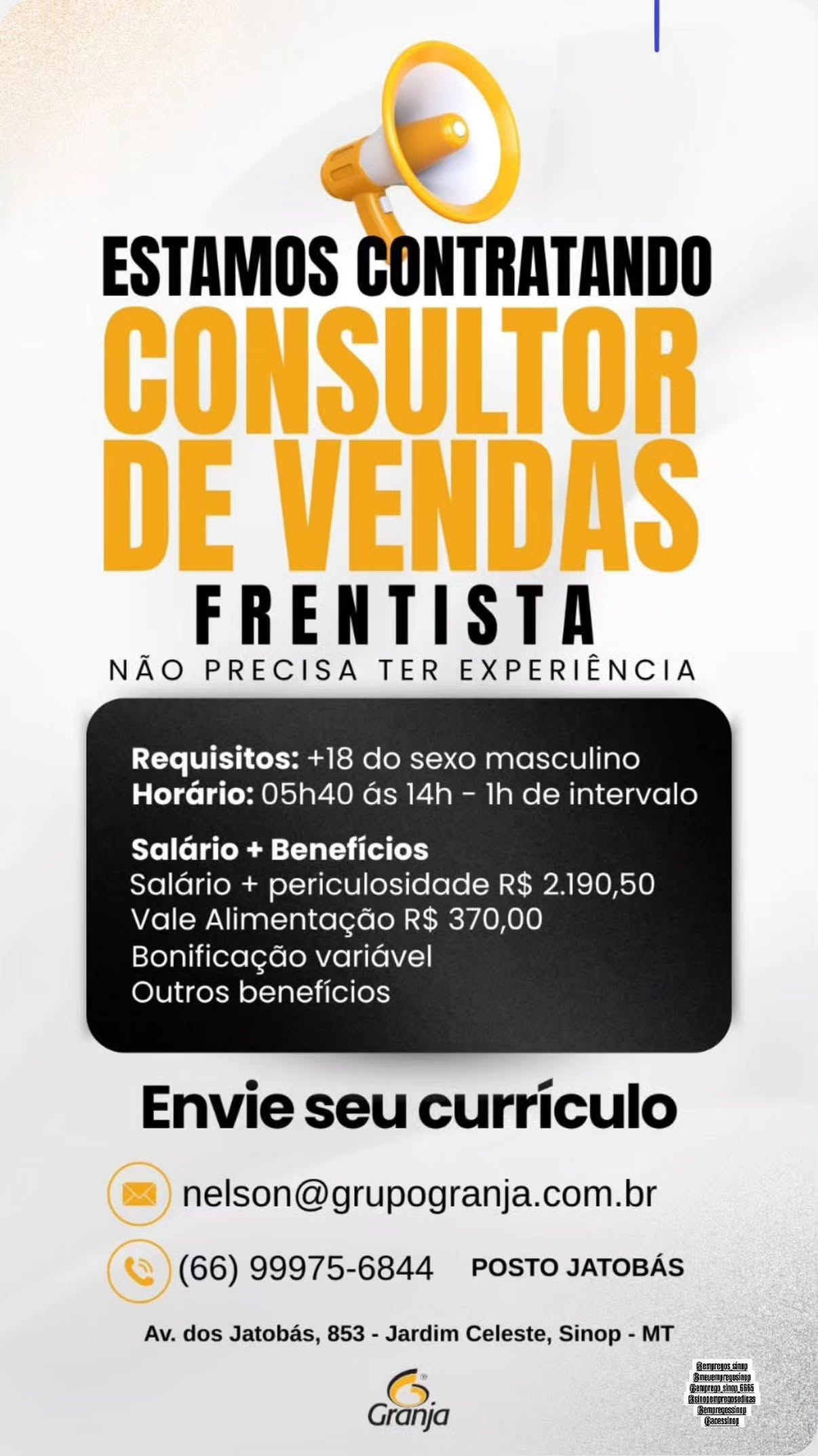 Consultor de Vendas