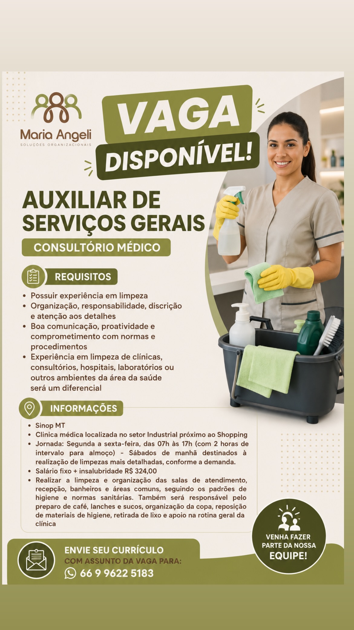 Auxiliar de Serviços Gerais