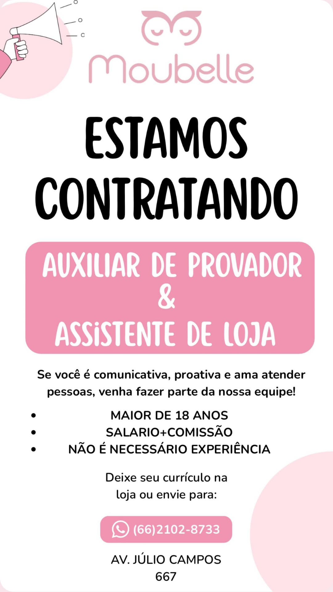 Auxiliar de Provador