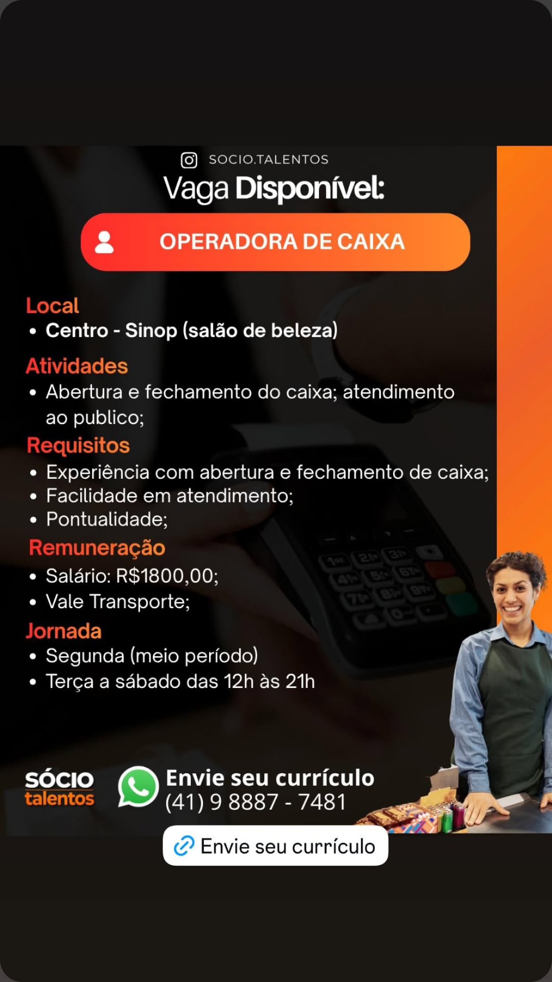 Operadora de caixa