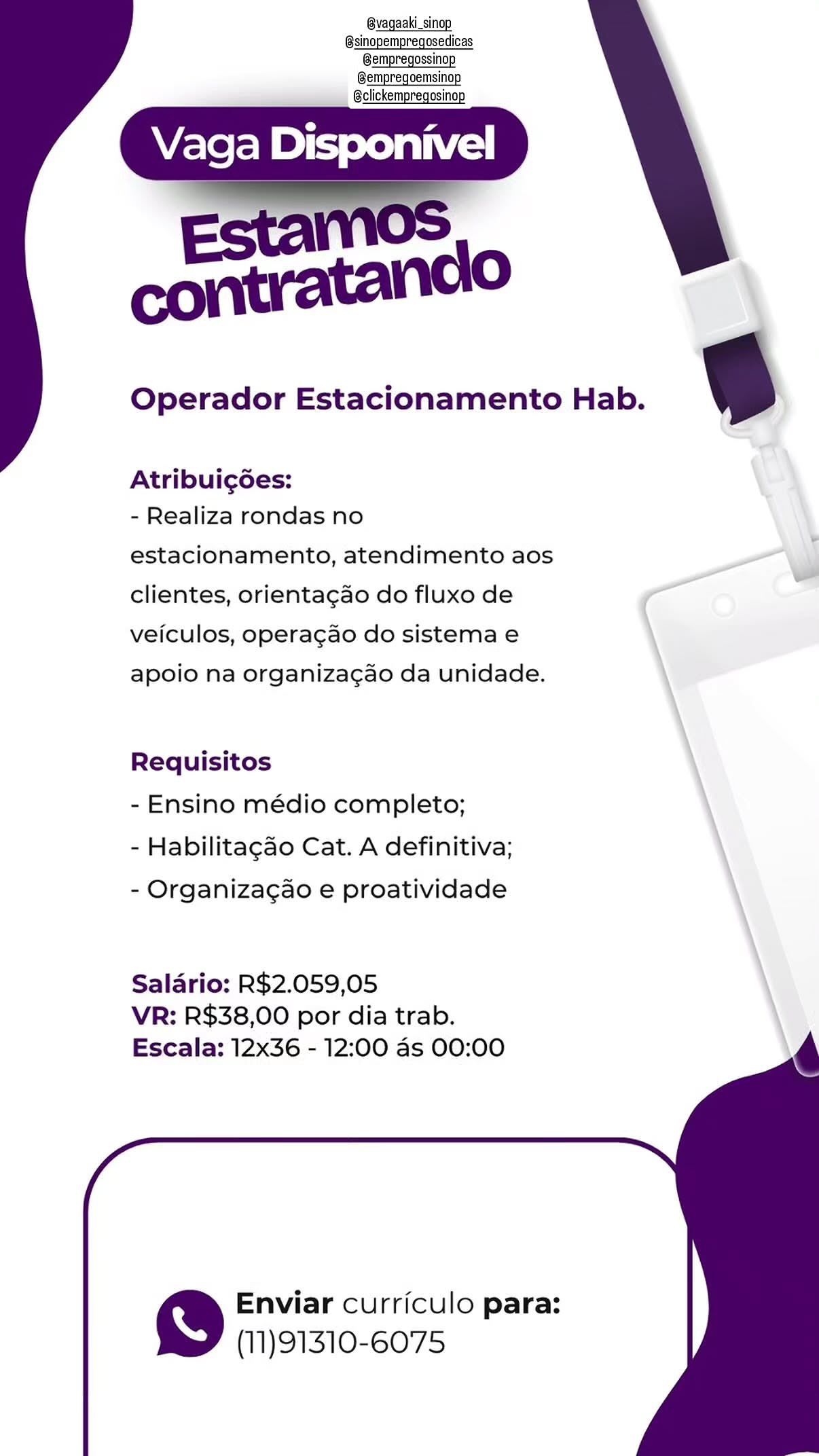 Operador Estacionamento