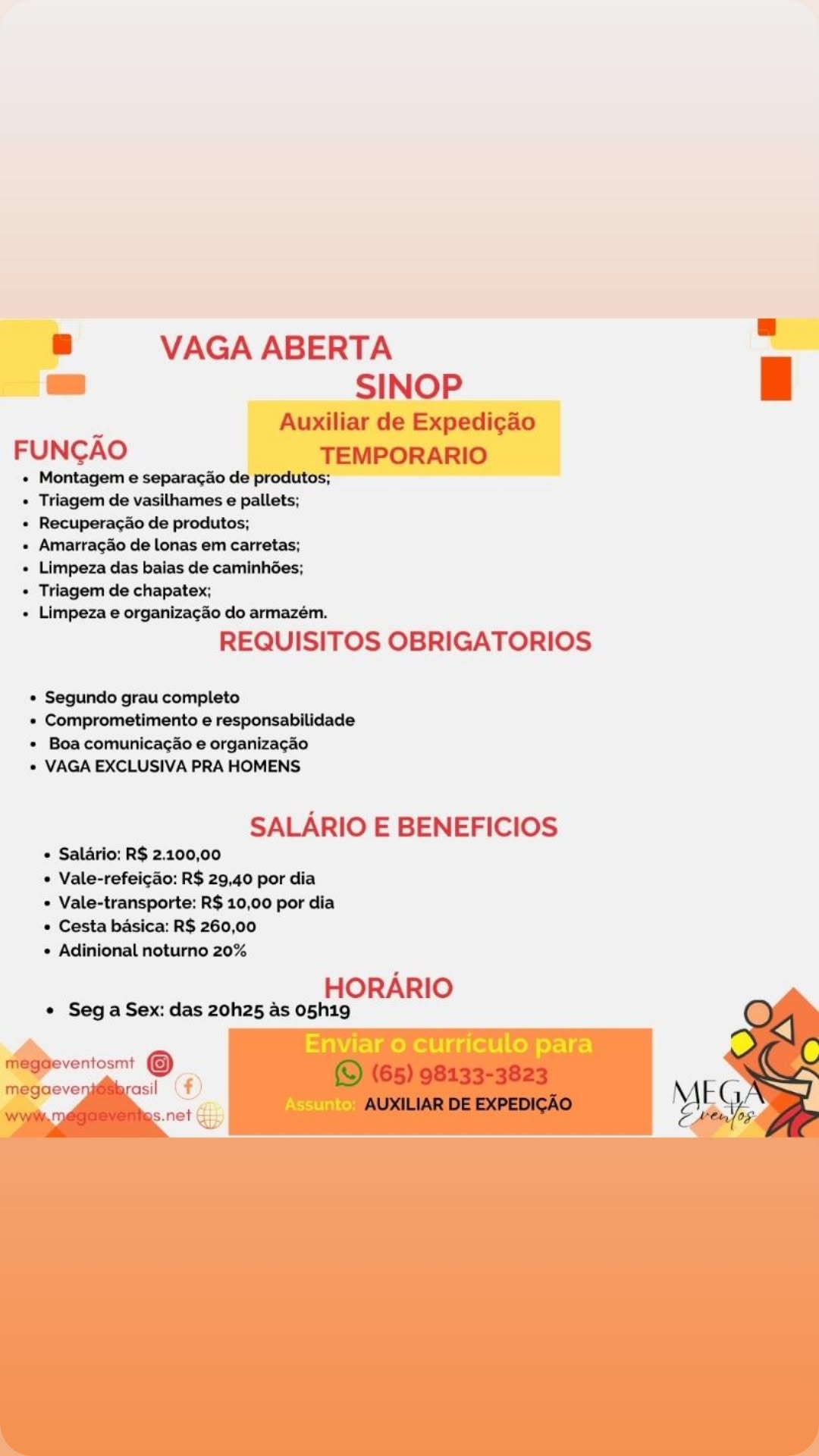 Auxiliar de Expedição