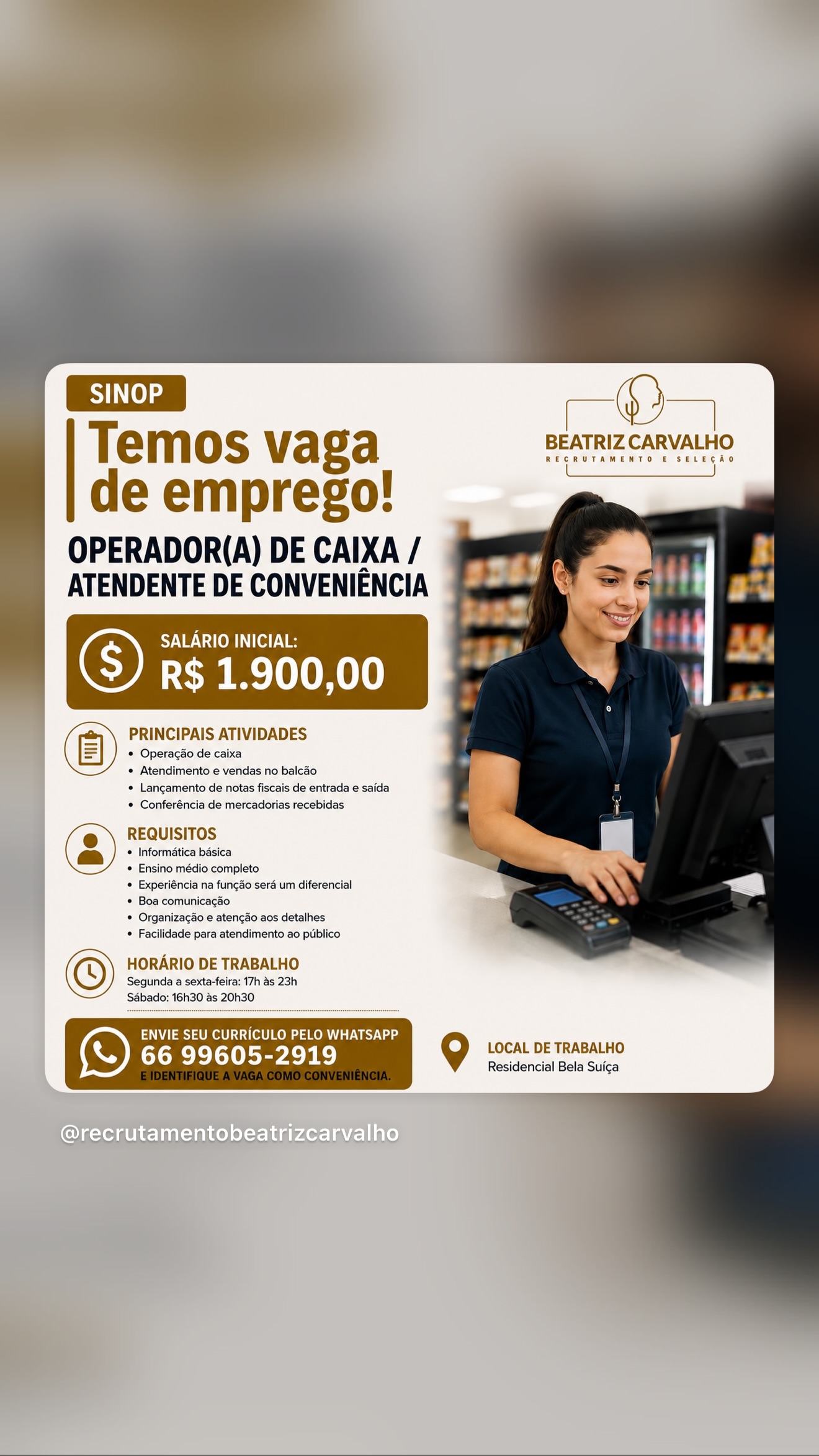 Operador de Caixa