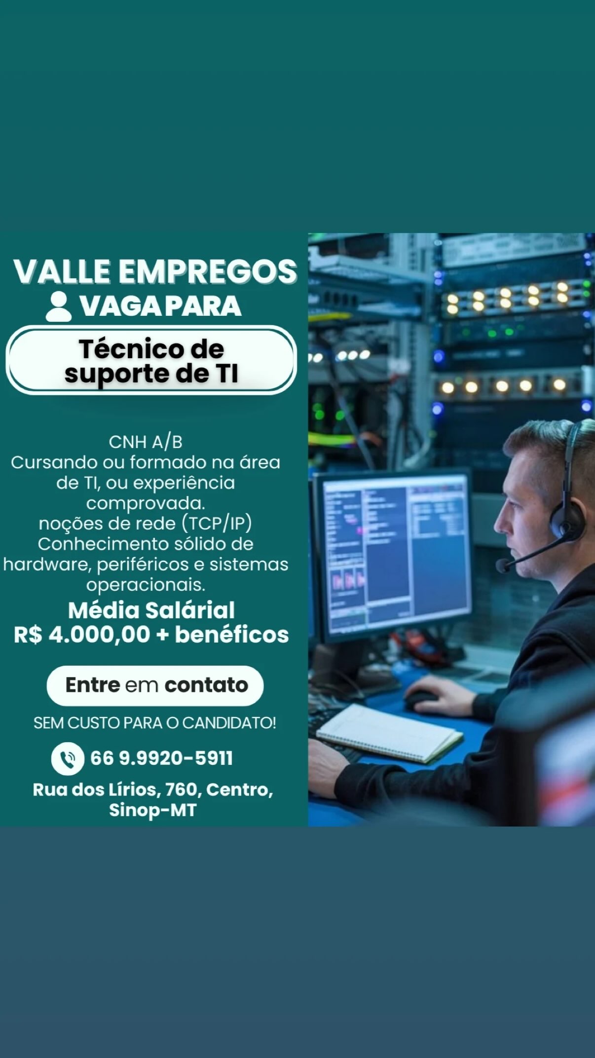 Técnico de suporte de TI