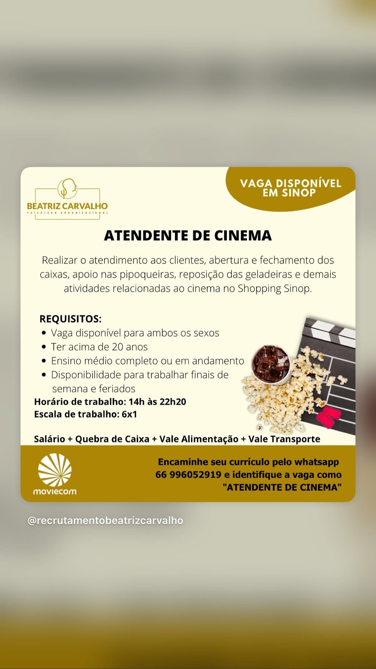 Atendente de Cinema