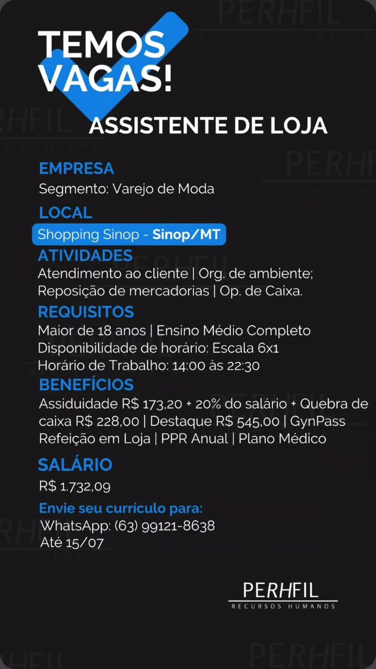 Assistente de Loja