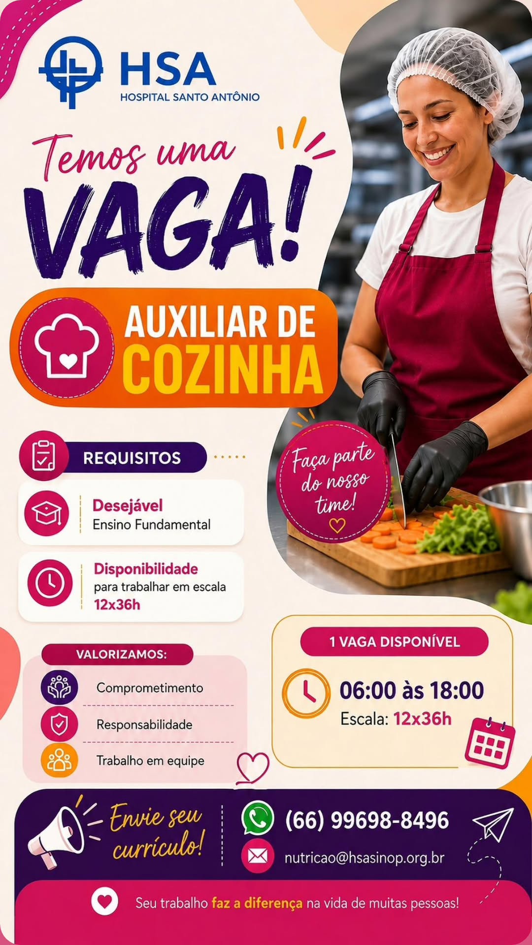 Auxiliar de cozinha